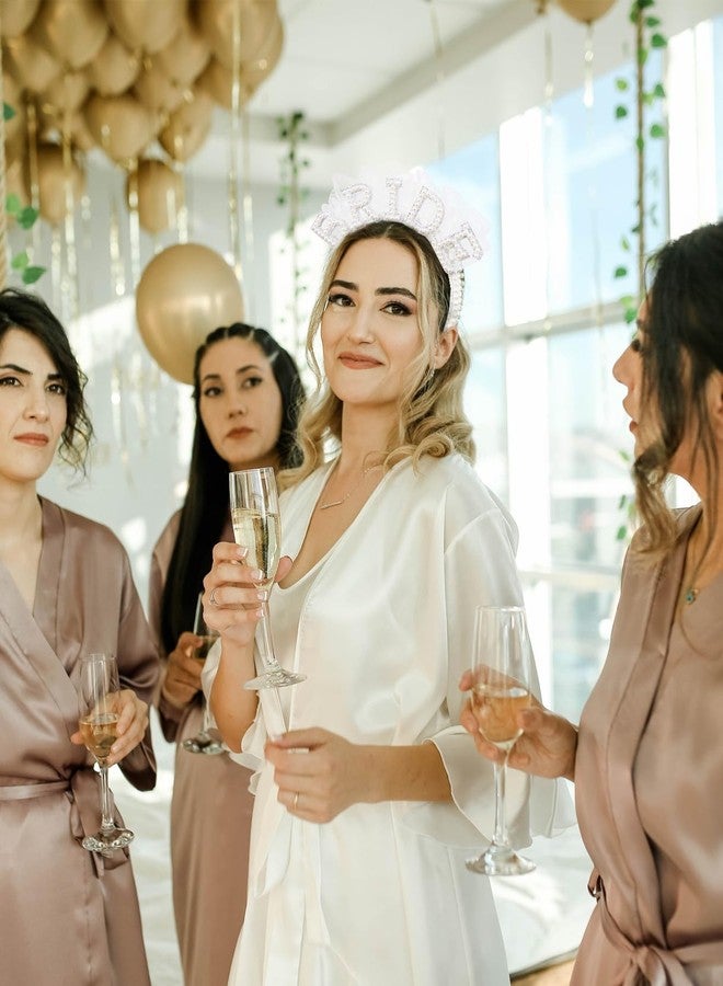 ويكو طوق رأس للعروس من اللؤلؤ الأبيض من ويكو، مثالي لحفلات توديع العزوبية، وحفلات الخطوبة، وحفلات توديع العزوبية، وحفلات الزفاف، وإكسسوارات الشعر، والهدايا. - Image 4